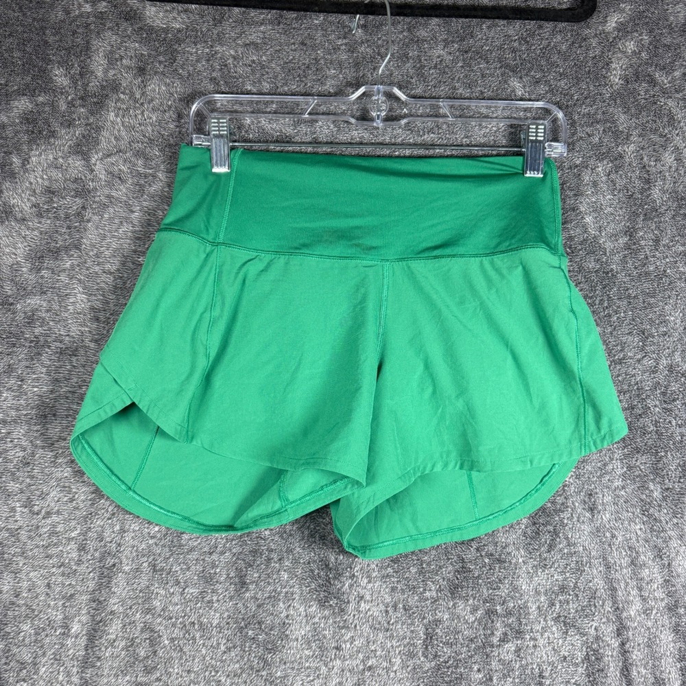 Lululemon Speed Up High-Rise Lined Short 2.5 Kelly Green Size 4 LW7BJBT